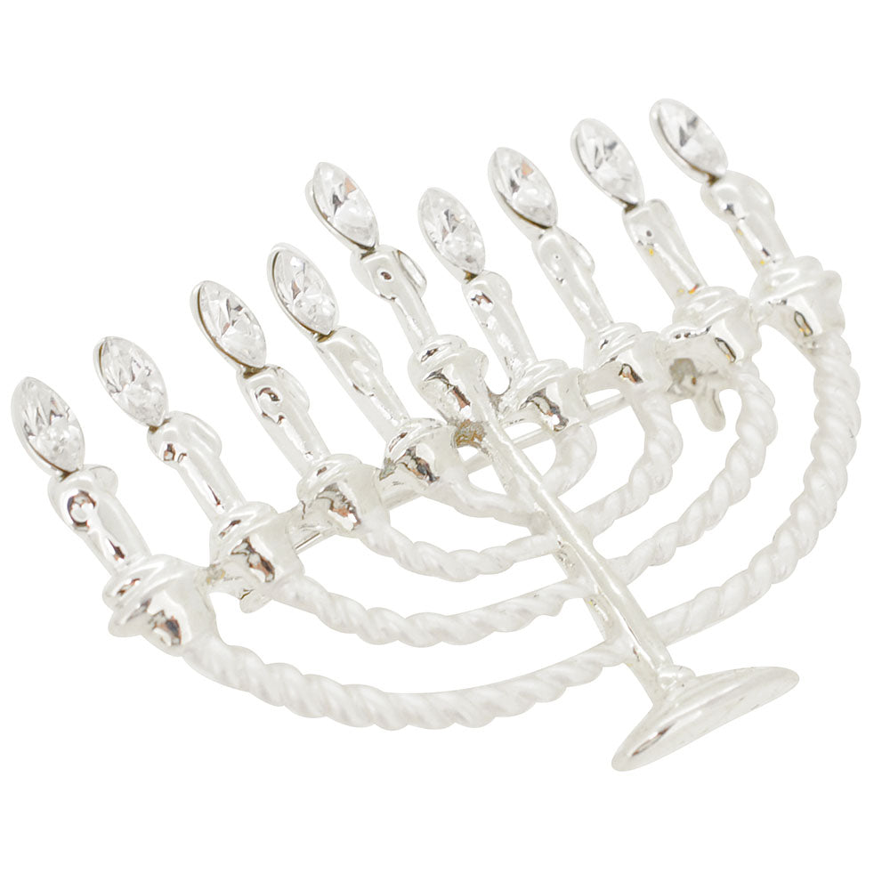 Hanukkah Menorah Brooch