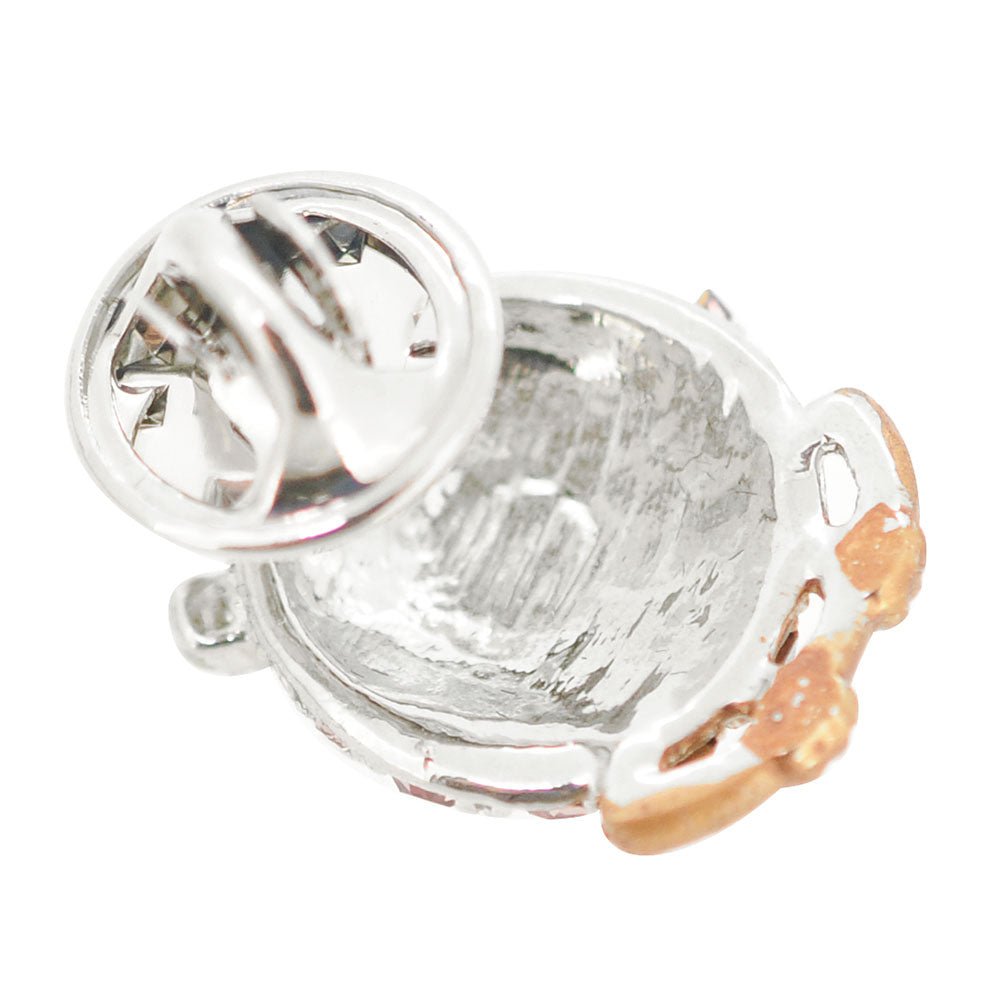 Pink Crystal Owl Lapel Pin