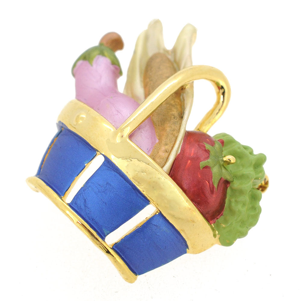 Fall Harvest Basket Brooch