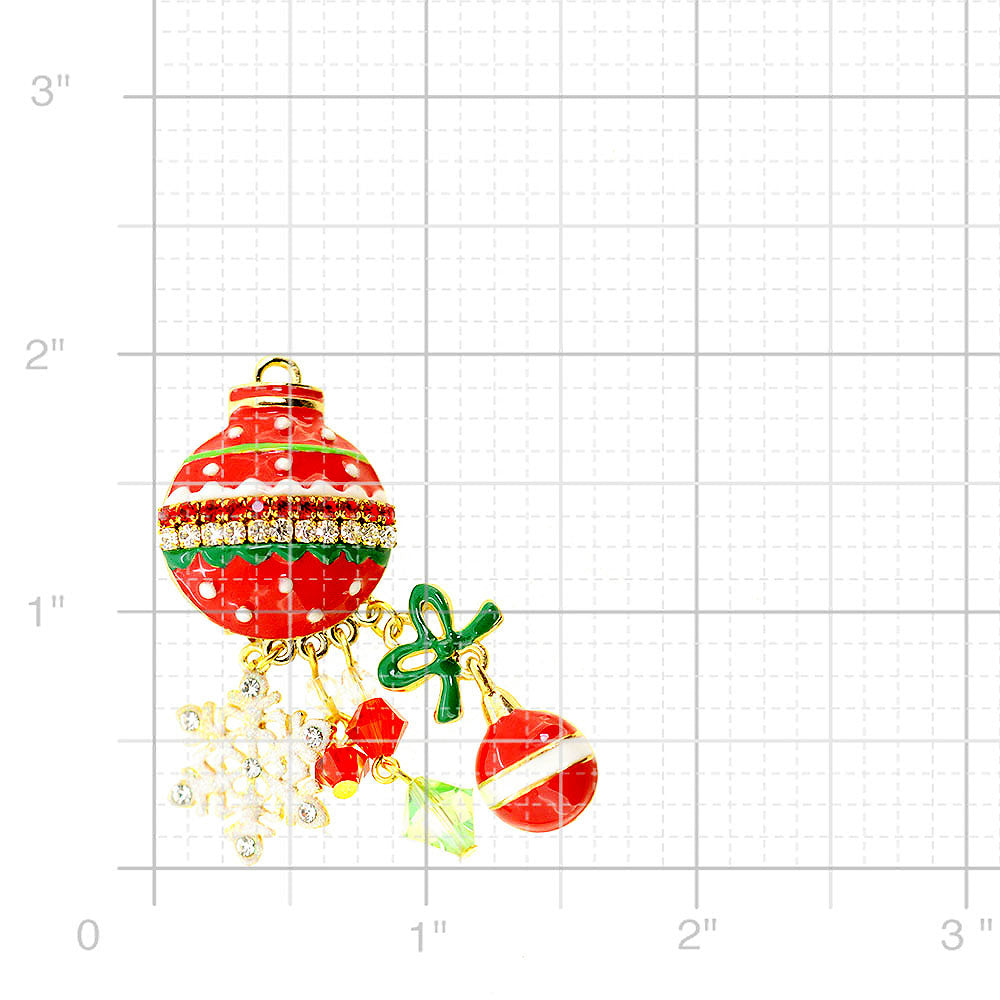Christmas Charm Ornament Pin Brooch
