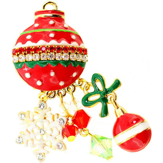 Christmas Charm Ornament Pin Brooch
