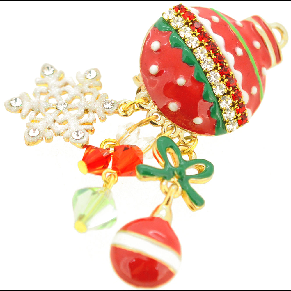 Christmas Charm Ornament Pin Brooch