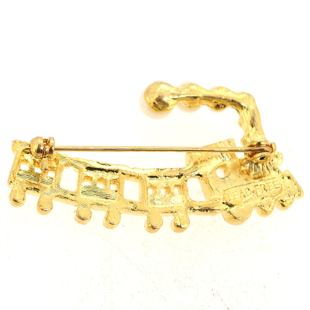 Pearl Train Pin Brooch
