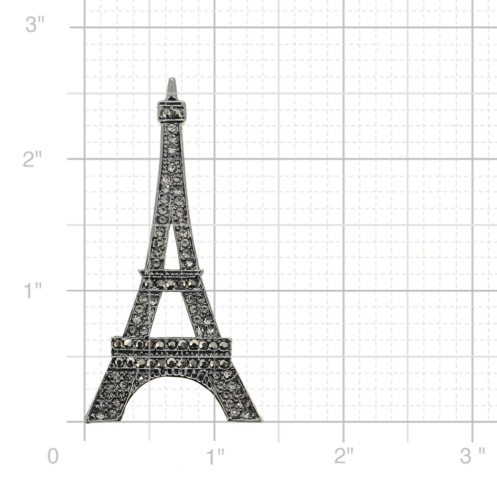 Paris Eiffel Tower Crystal Brooch