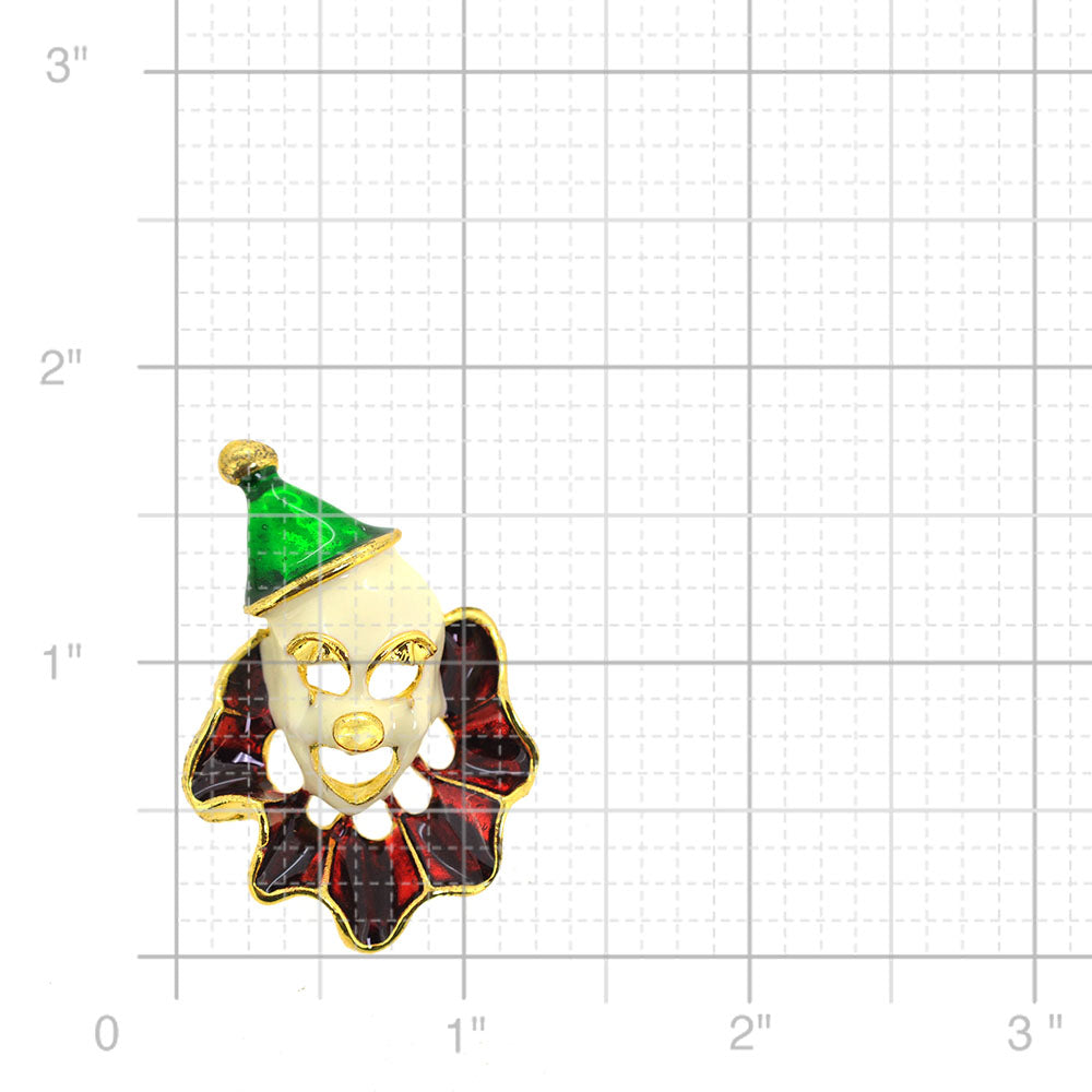 Party Clown Mask Brooch Pin