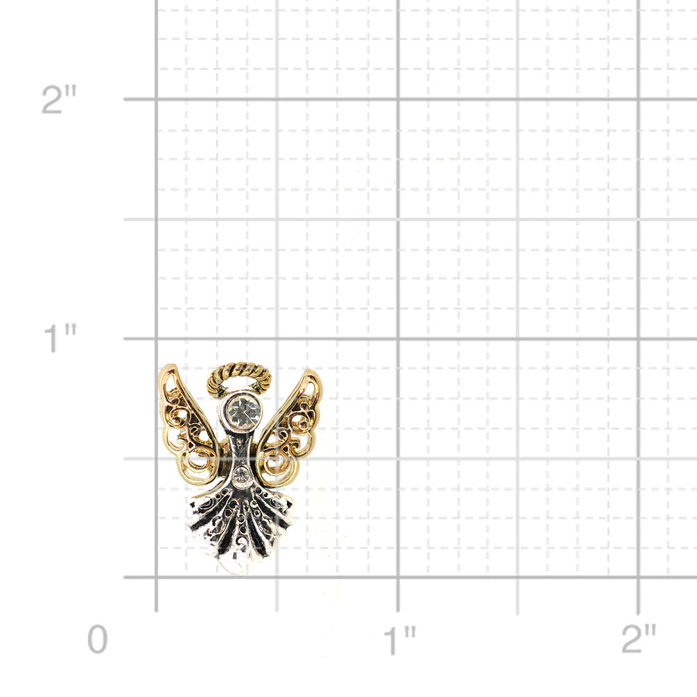 Vintage Two-Toned Crystal Angel