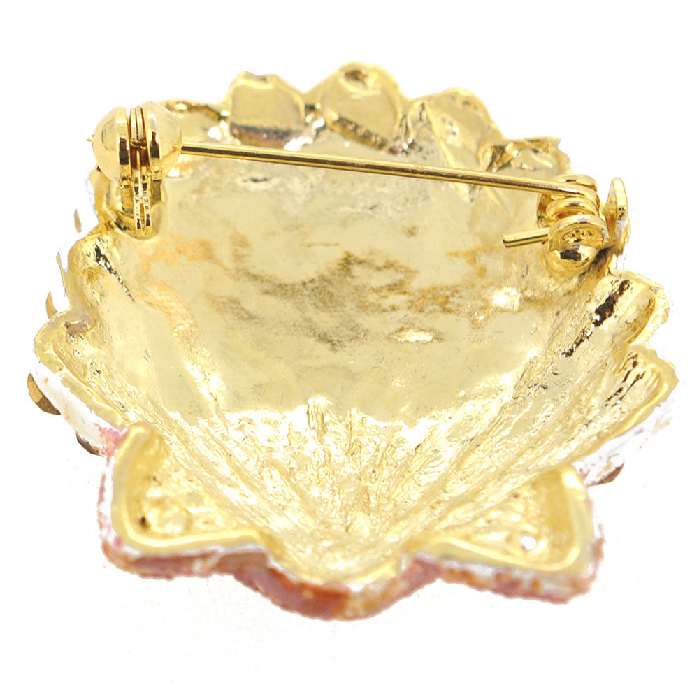 Brown Beach Summer Seashell Pin Brooch