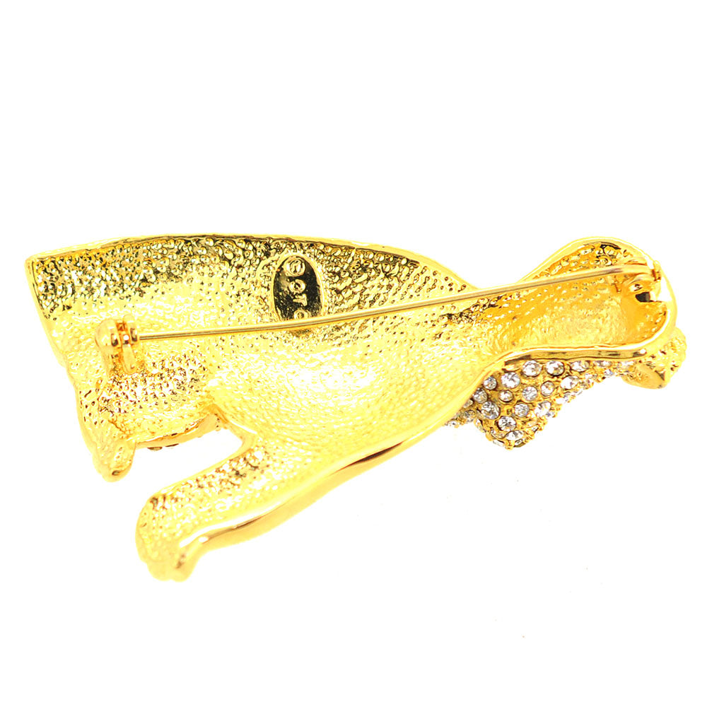 Large Golden Terrier Brooch Pin