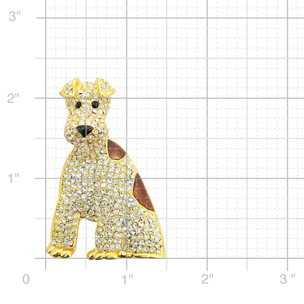 Large Golden Terrier Brooch Pin