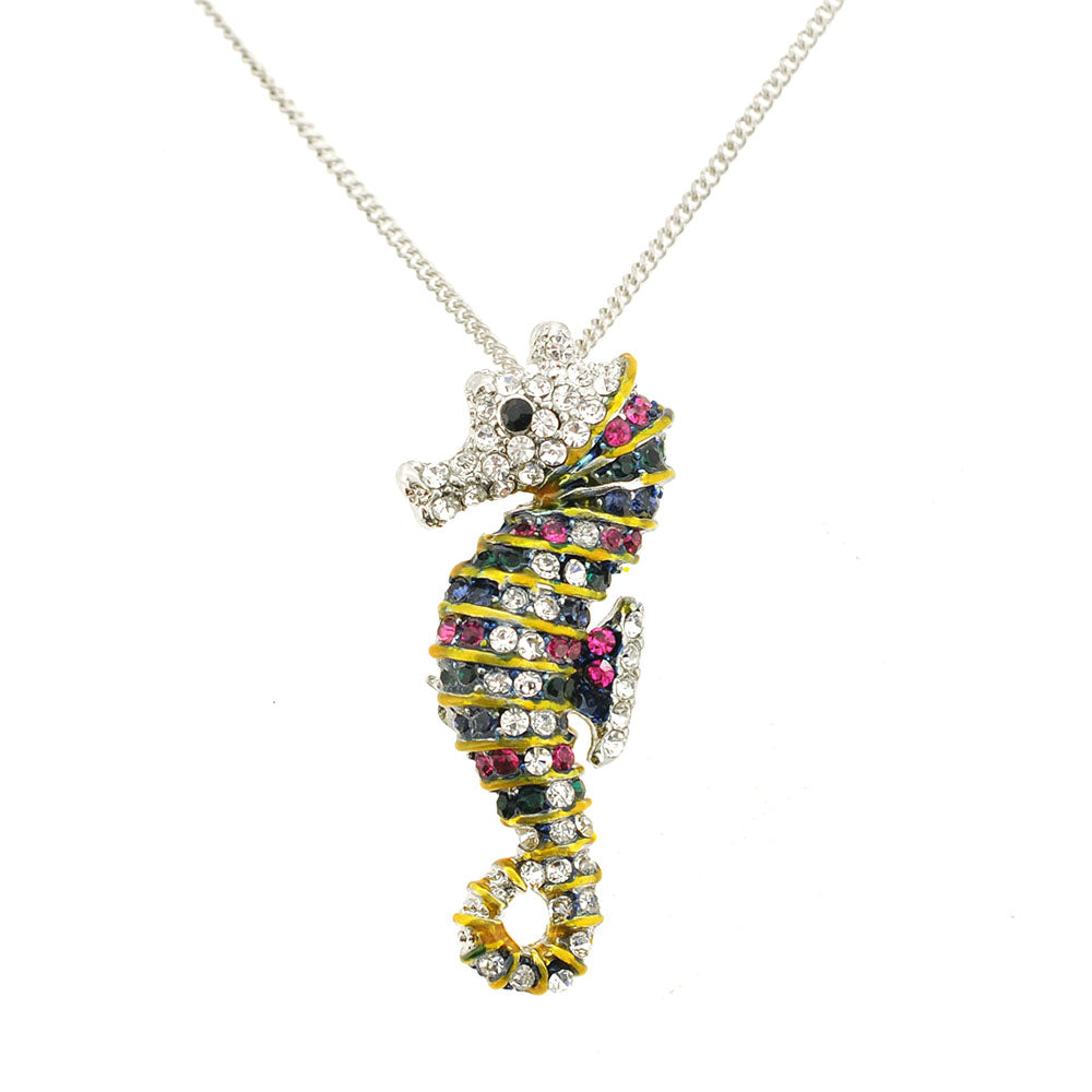 Rainbow Seahorse Brooch Pin And Pendant