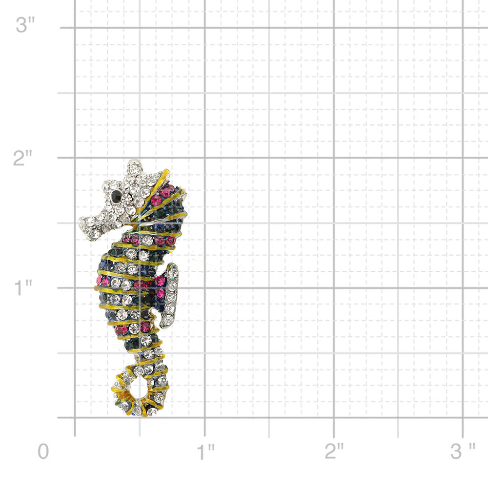 Rainbow Seahorse Brooch Pin And Pendant