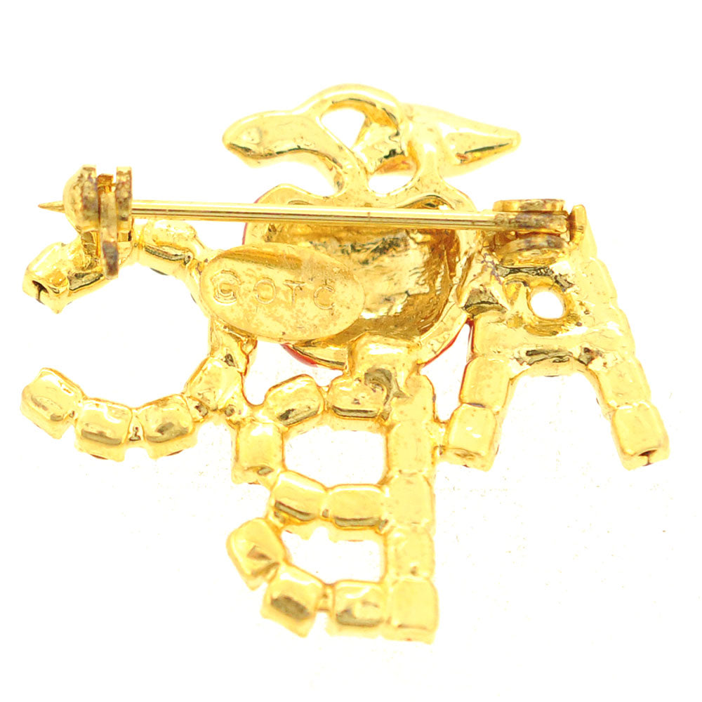 Teacher's Apple ABC Brooch Pin