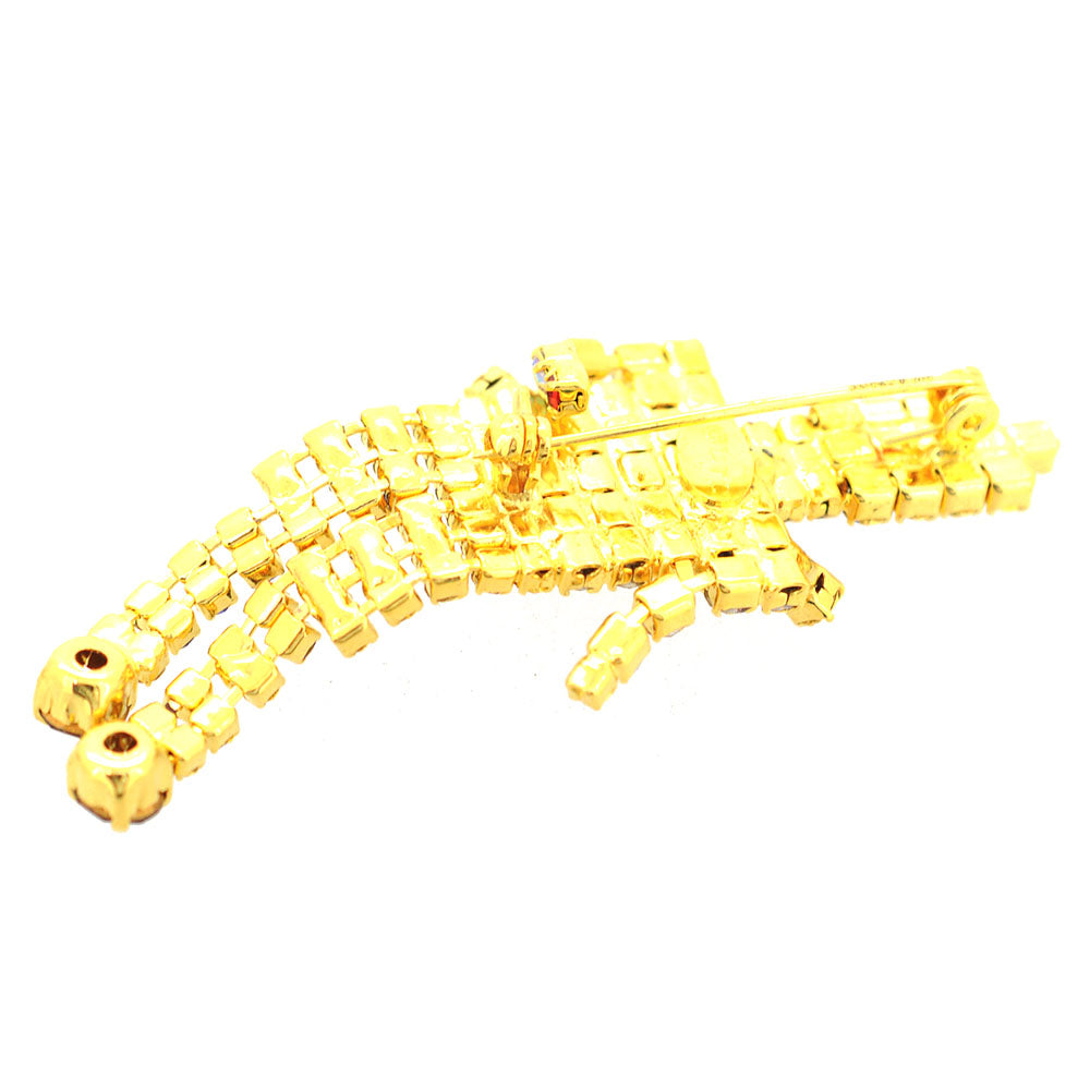 Gold Pixel Christmas Nutcracker Brooch Pin