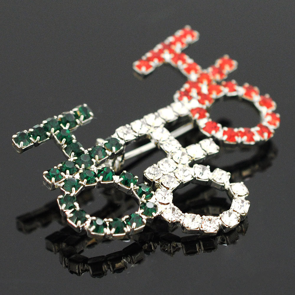 Christmas Colored HO HO HO Brooch Pin