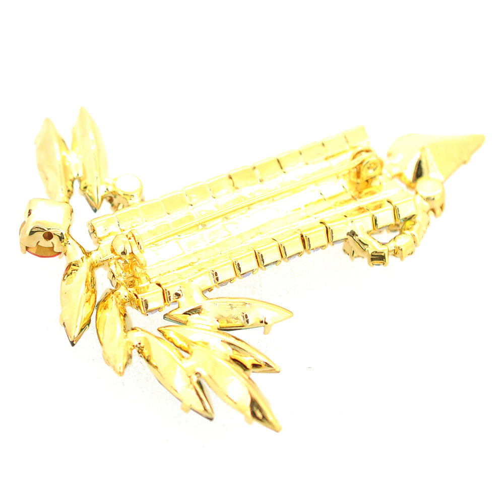 Yellow Flame Christmas Candle Brooch Pin