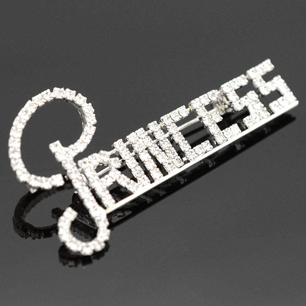 Silver Pixel Princess Brooch Pin