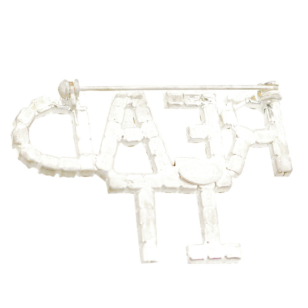 Silver Pixel READ IT Brooch Pin