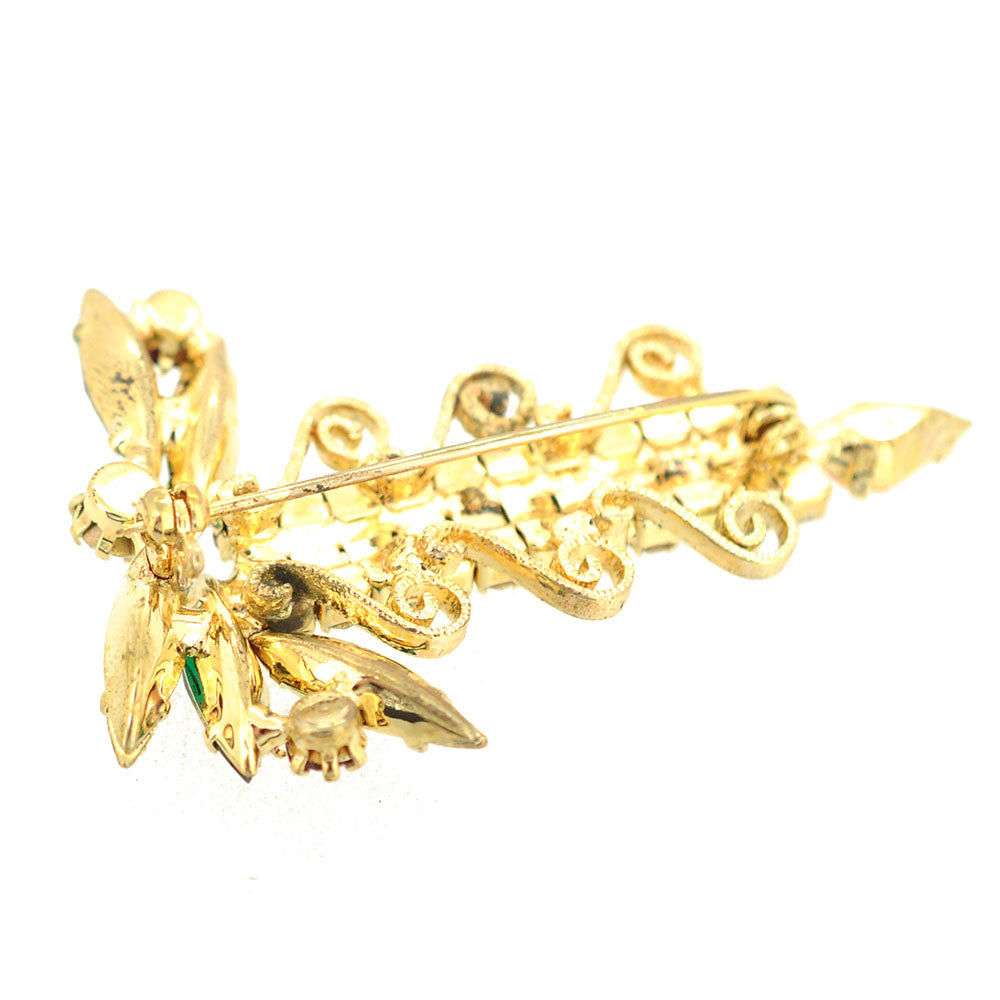 Yellow Flame Christmas Candle Brooch Pin
