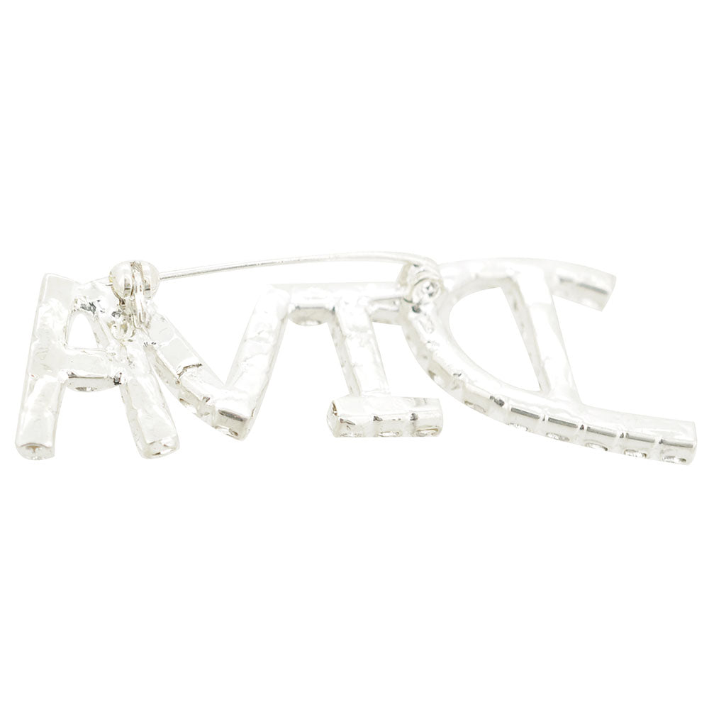 Silver Pixel DIVA Brooch Pin