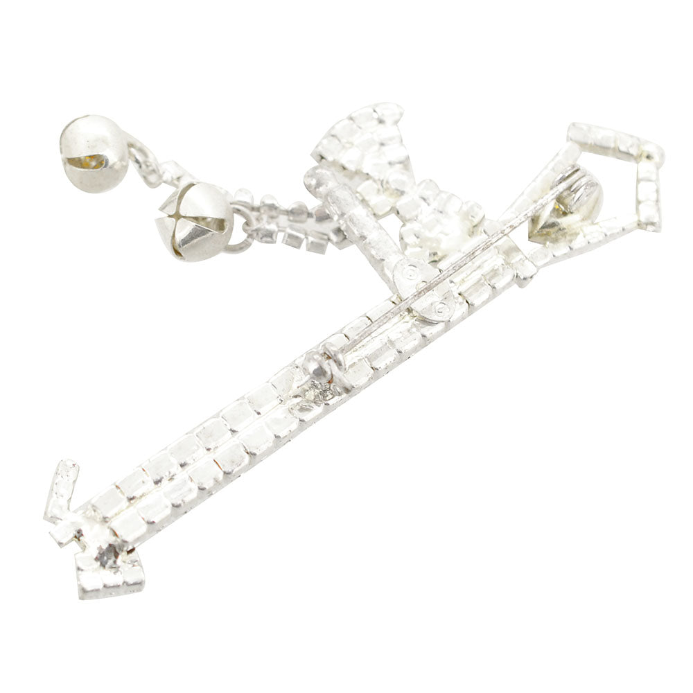 Christmas Bell Light Lampost Brooch Pin
