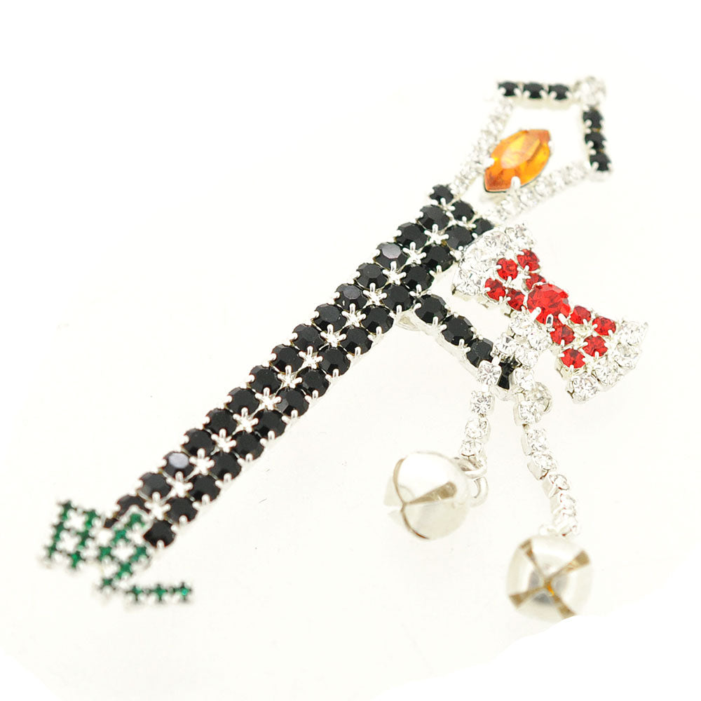 Christmas Bell Light Lampost Brooch Pin