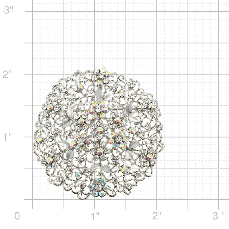 Flower Bridal Wedding Pin Brooch and Pendant