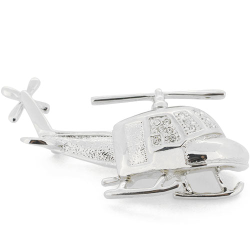 Crystal Helicopter Swarovski Crystal Pin Brooch