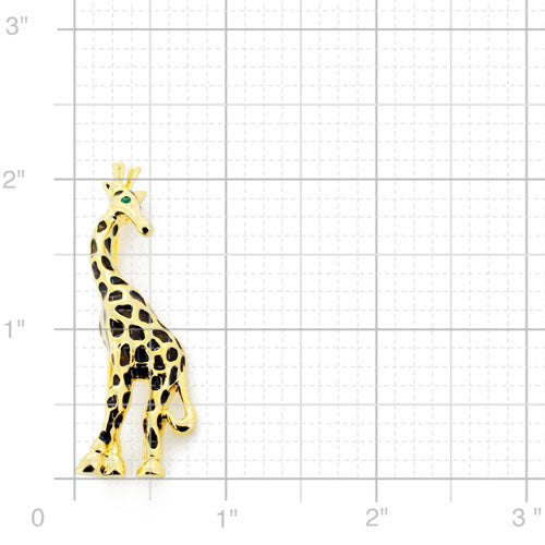 Golden Giraffe Swarovski Crystal Pin Brooch