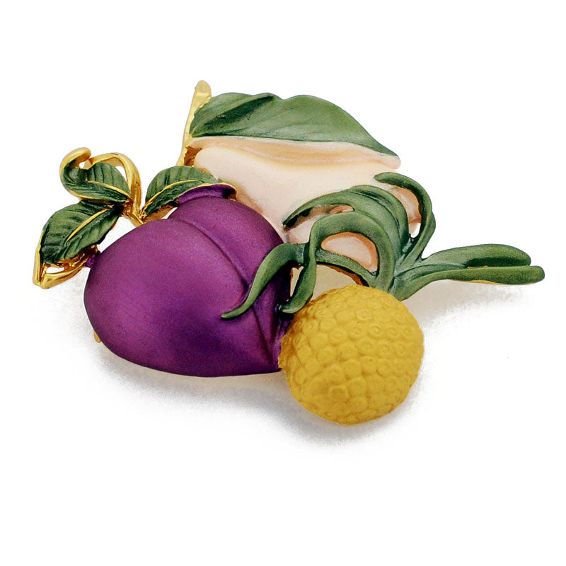 Pear Peach Pineapple Sneaker Brooch Pin