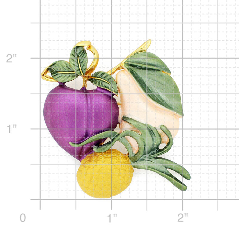 Pear Peach Pineapple Sneaker Brooch Pin