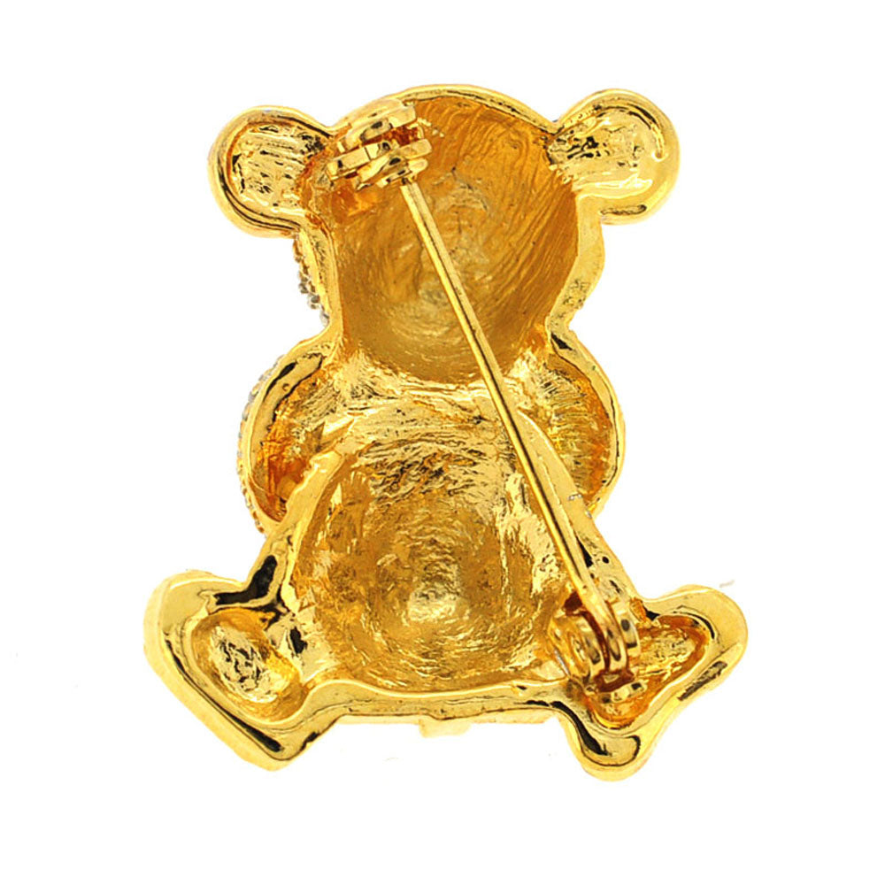 Gift Bear Crystal Pin Brooch