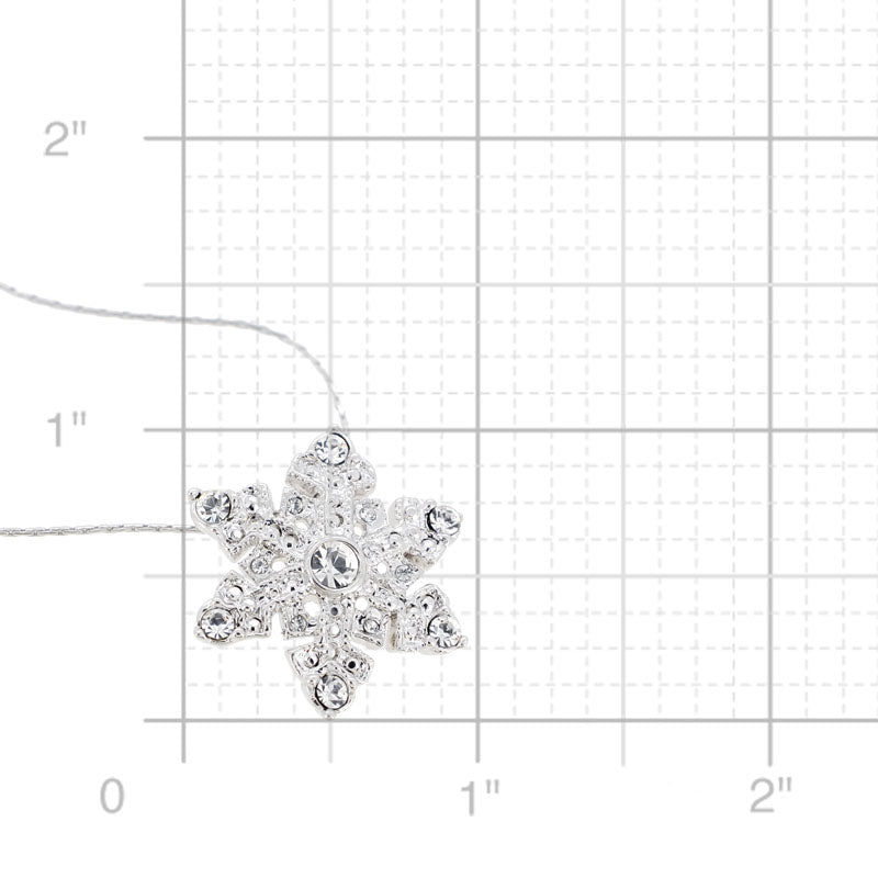 White Christmas Snowflake Crystal Pendant