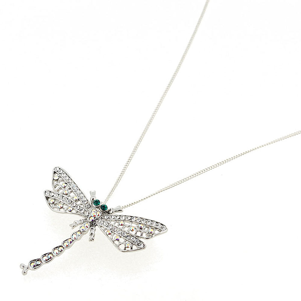 Crystal Dragonfly Pin Brooch And Pendant