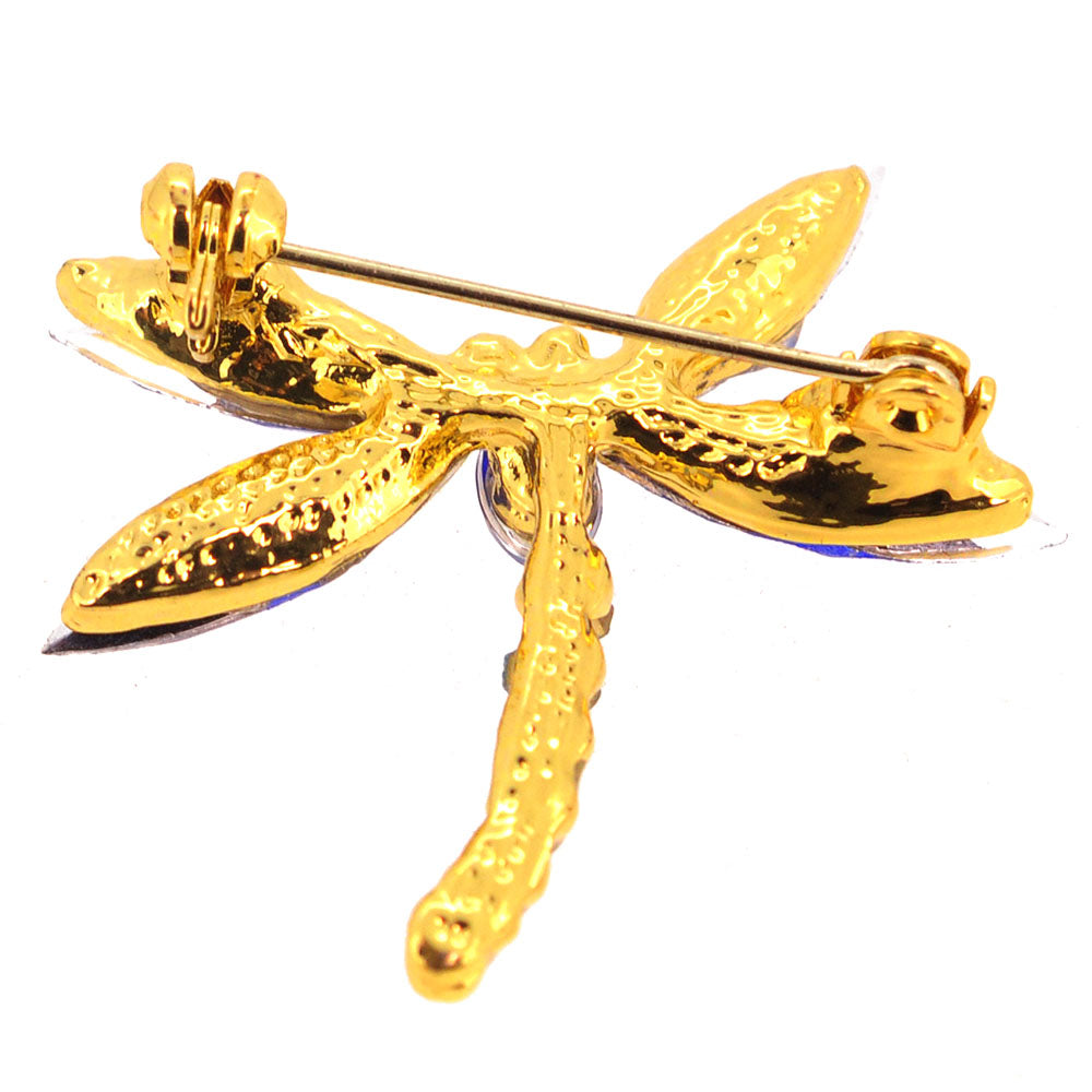 Sapphire Blue Dragonfly Pin