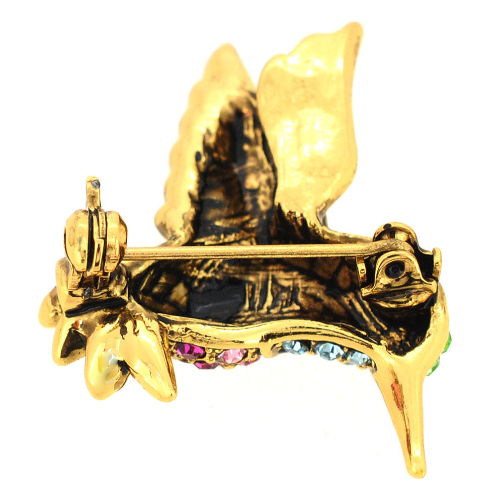Multicolor Hummingbird Pin Brooch