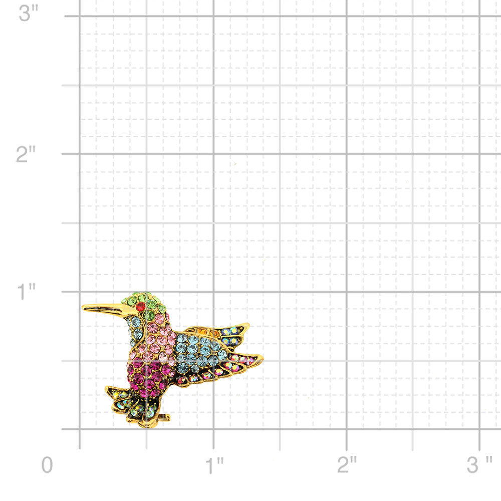 Multicolor Hummingbird Pin Brooch