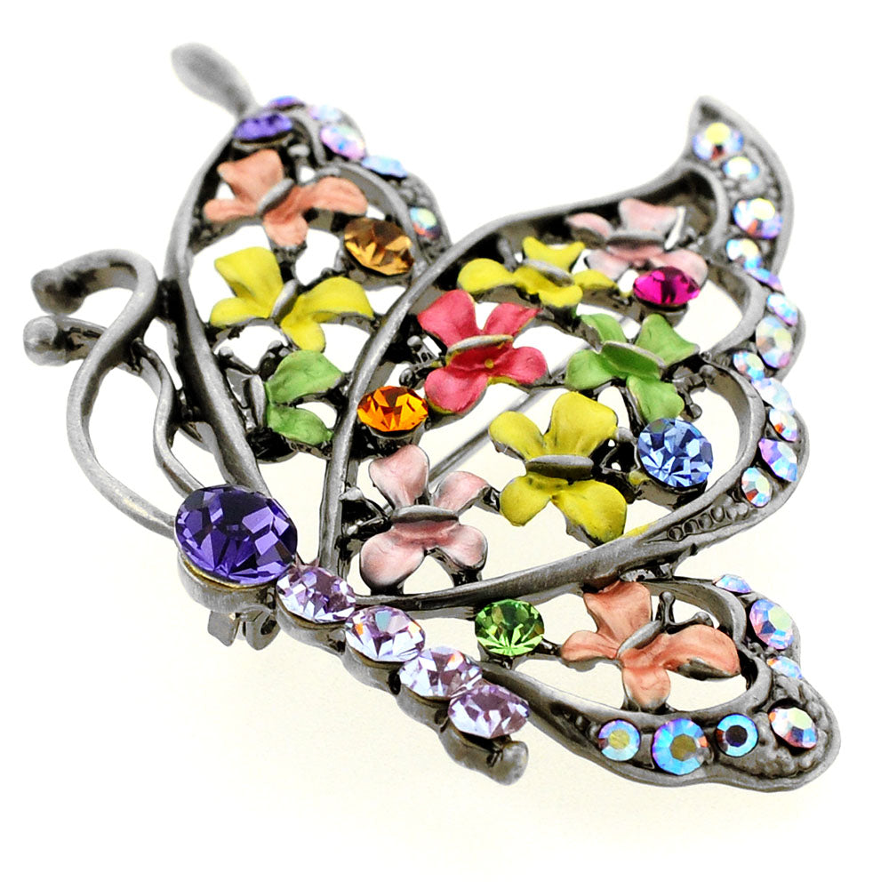 Light Purple Amethyst Butterfly Pin Swarovski Crystal Pin Brooch