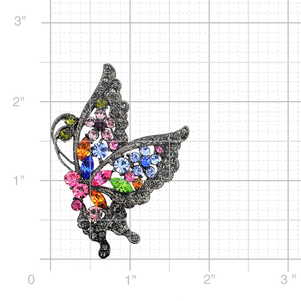 Multicolor Flying Butterfly Pin Brooch