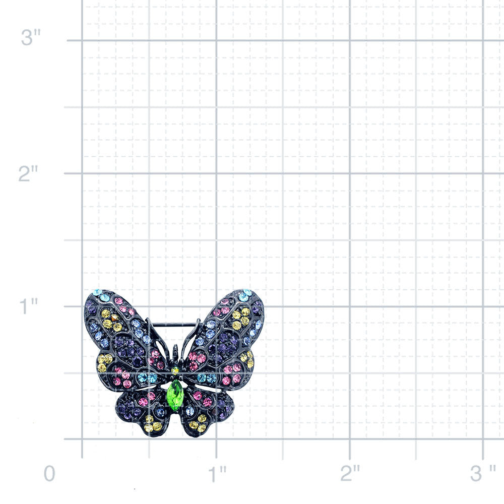 Multicolor Butterfly Brooch Pin