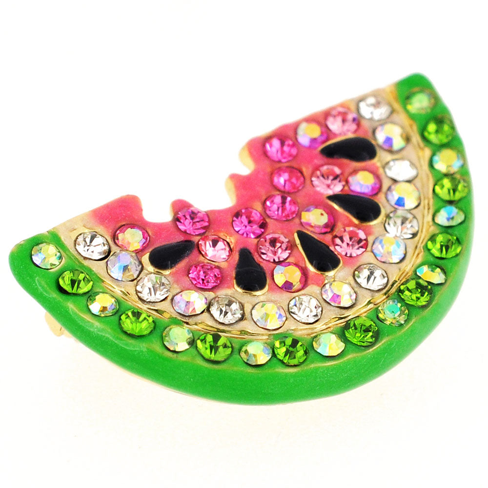 Pink Watermelon Swarovski Crystal Pin Brooch