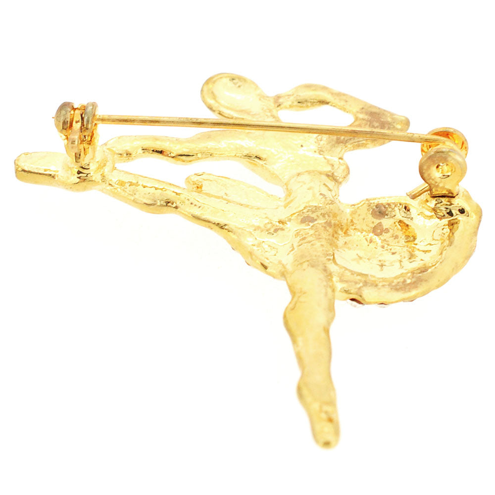 Golden Dancer Girl Brooch Pin