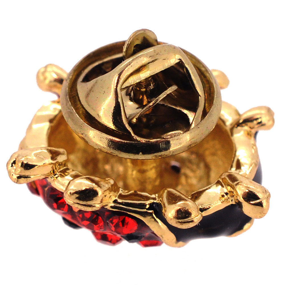 Red Ladybug Crystal Lapel Pin