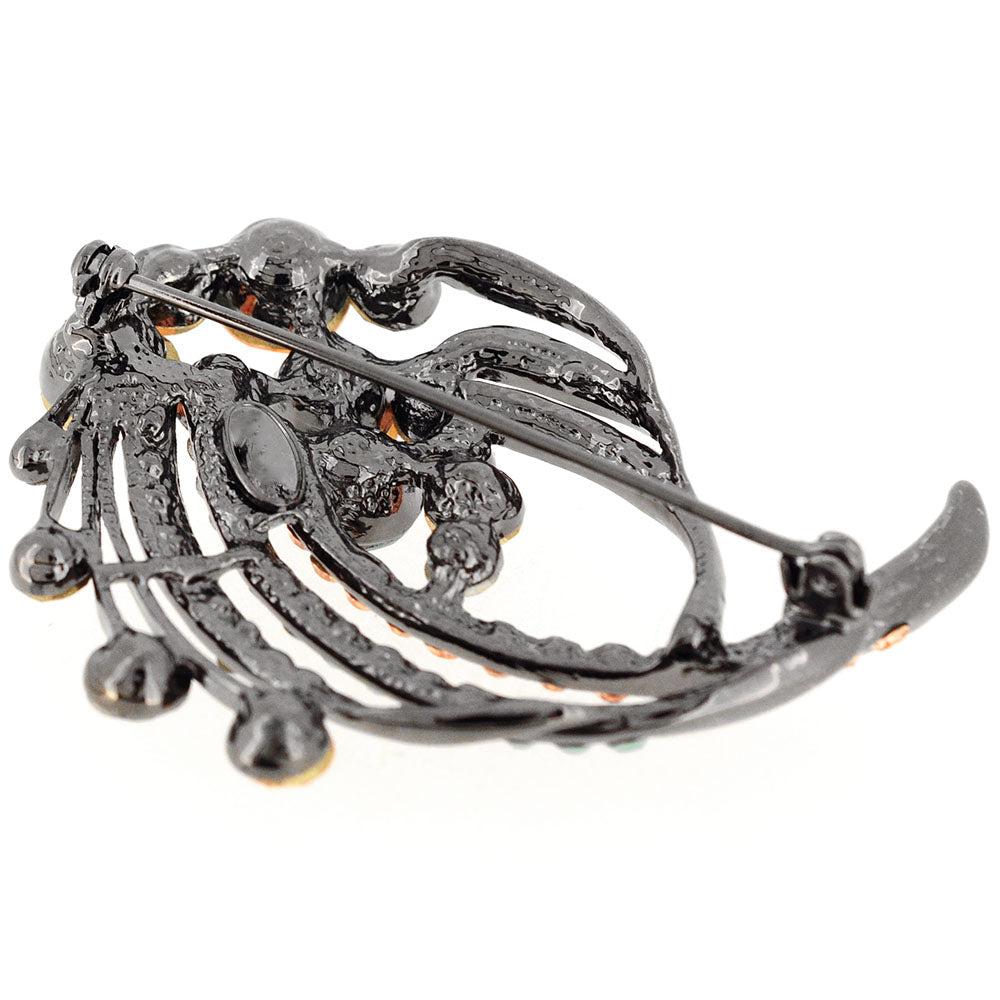 Multicolor Flower Swarovski Crystal Brooch Pin