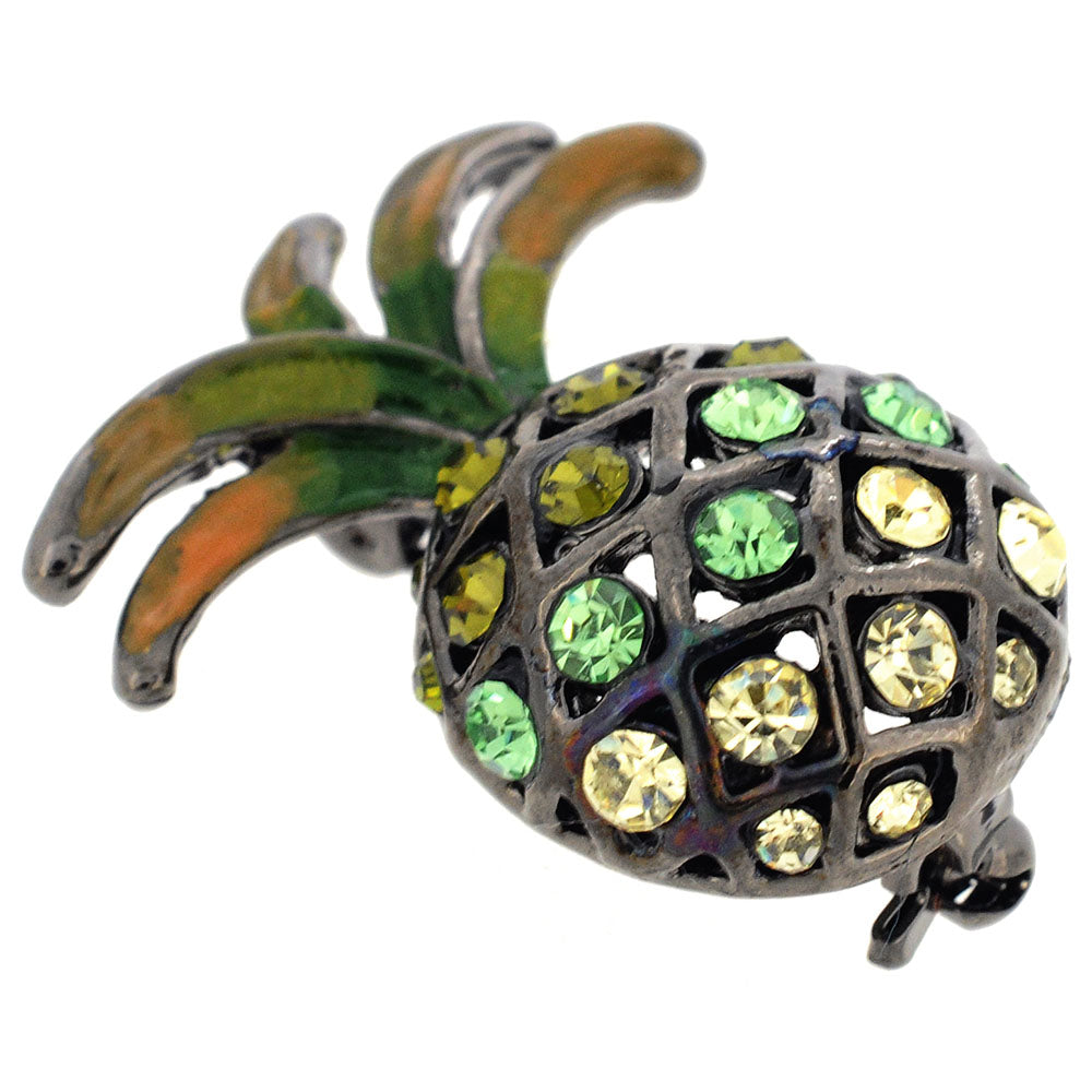 Multicolor Pineapple Crystal Brooch Pin