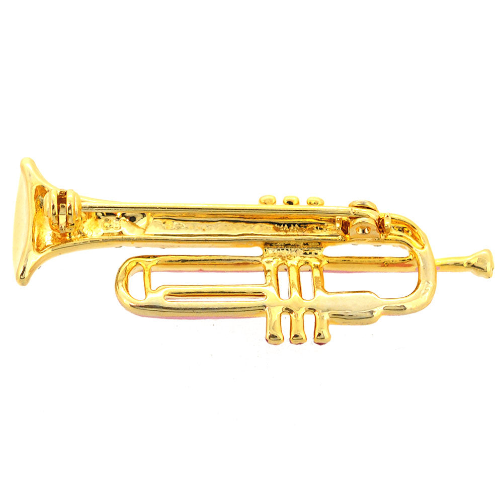 Pink Trompet Swarovski Crystal Pin Brooch