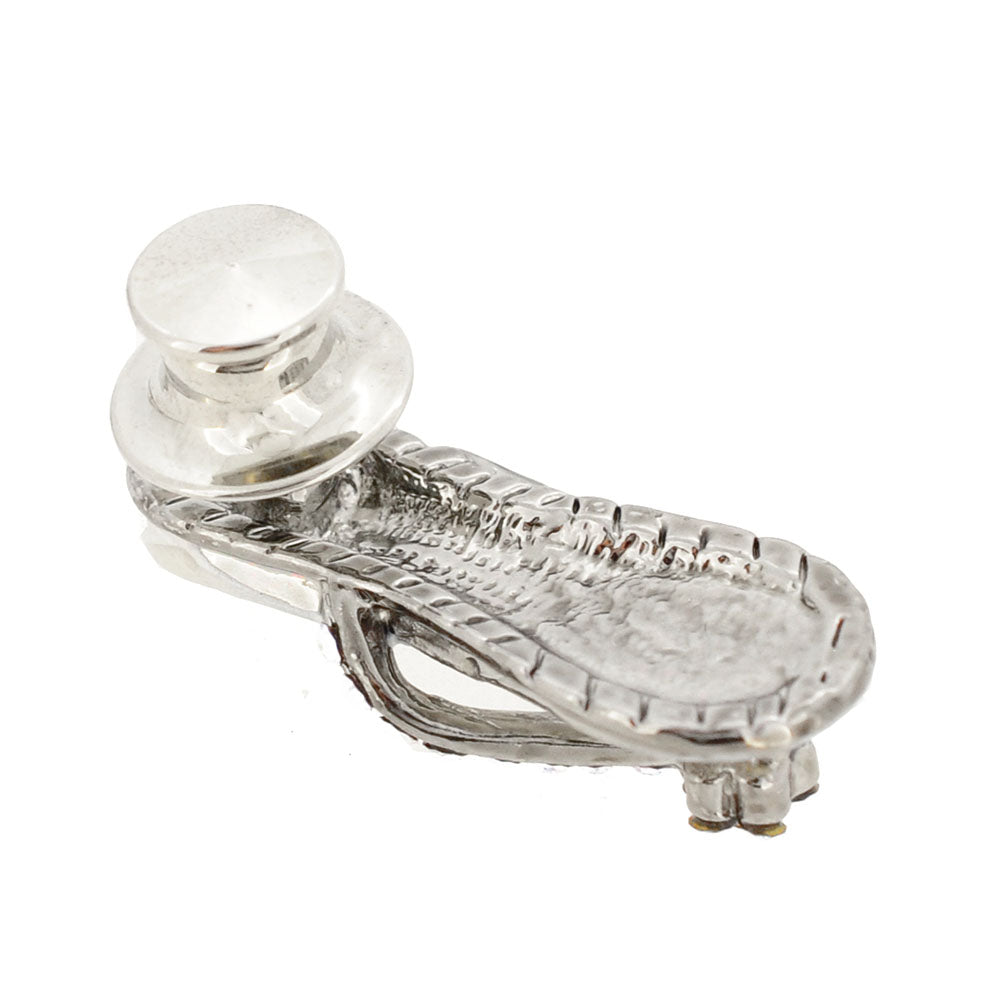 White Flower Flip-Flop Lapel Pin And Pendant
