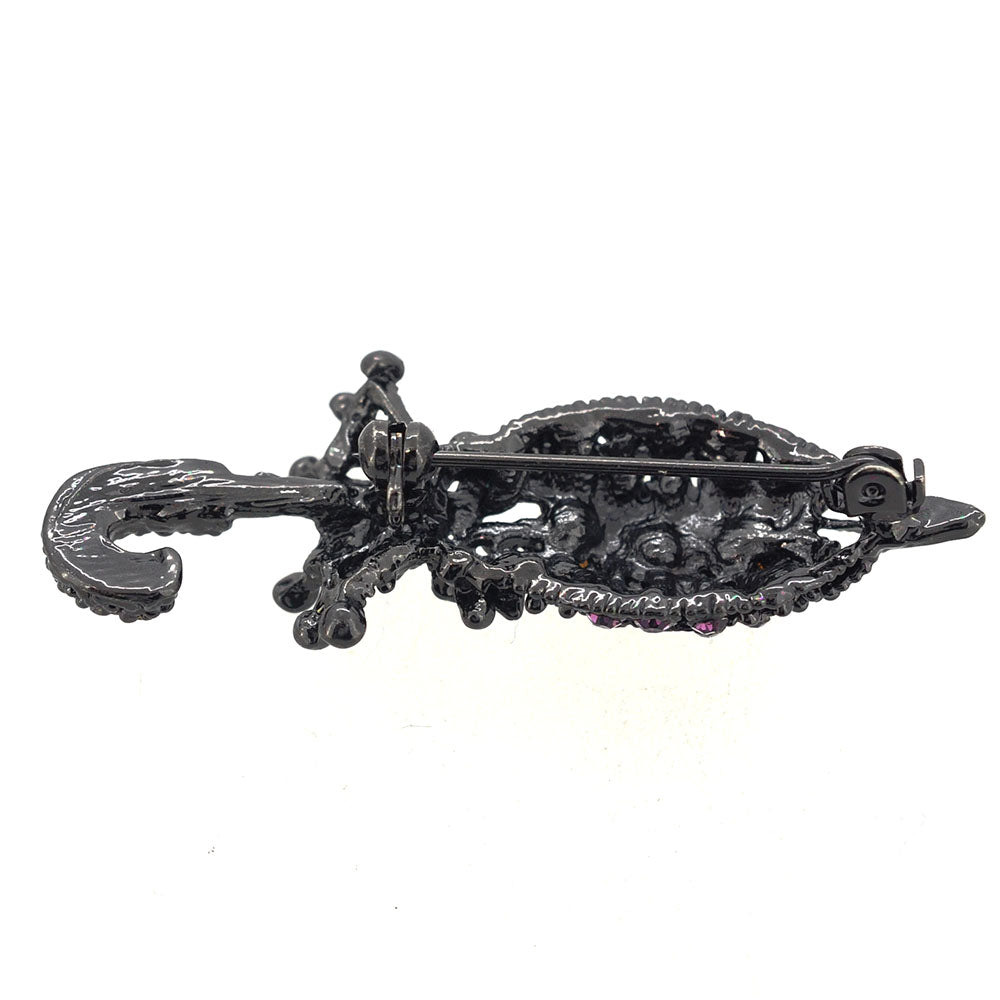 Amethyst Purple Flower Umbrella Pin