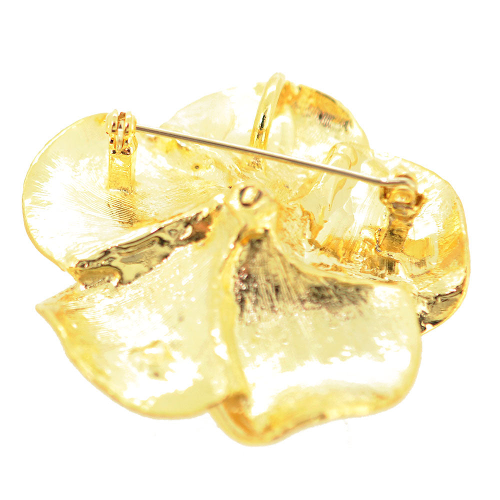 Topaz Hawaiian Plumeria Swarovski Crystal Pin Flower Brooch Pin And Pendant