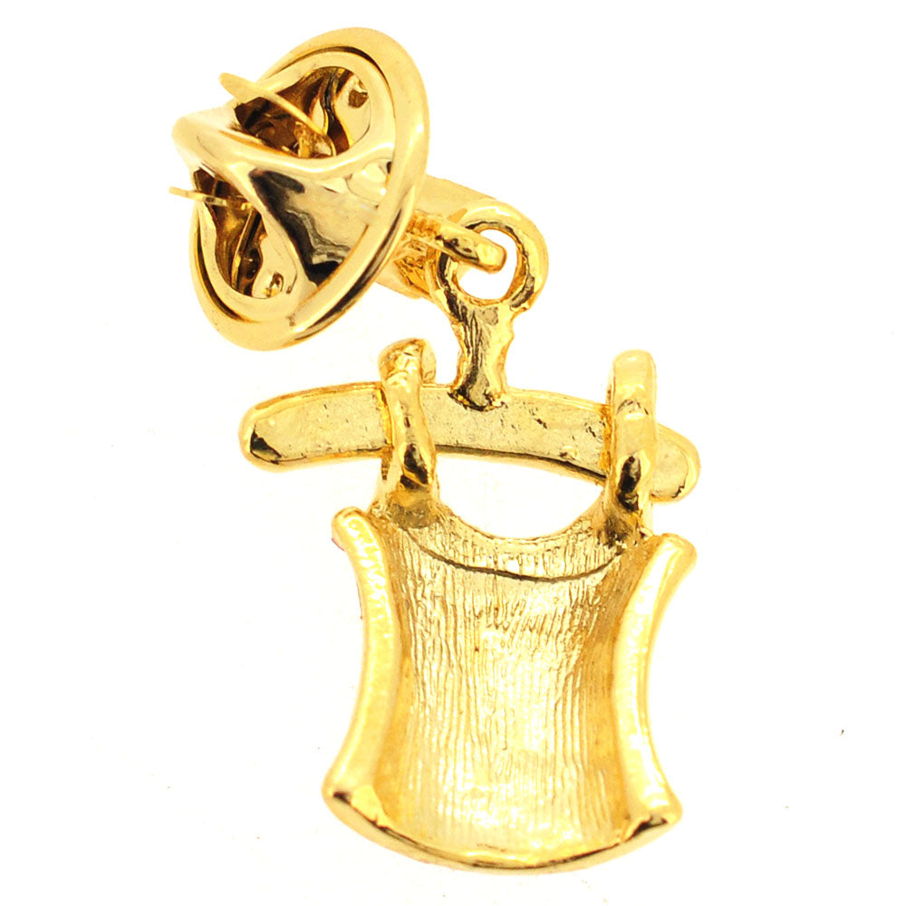 Pink Tank Top Swarovski Crystal Tag Pin