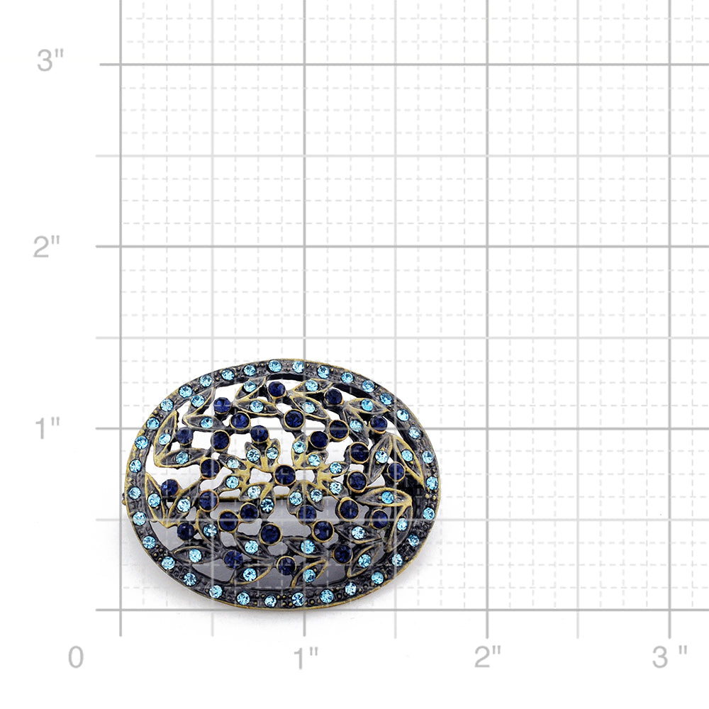 Vintage Style Blue Flower Brooch Pin